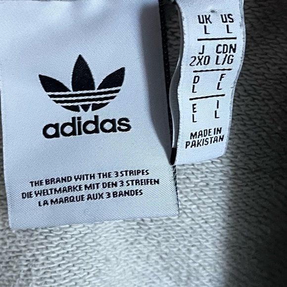 Adidas • Heathered Grey Crew Neck Hoodie - Picture 5 of 5